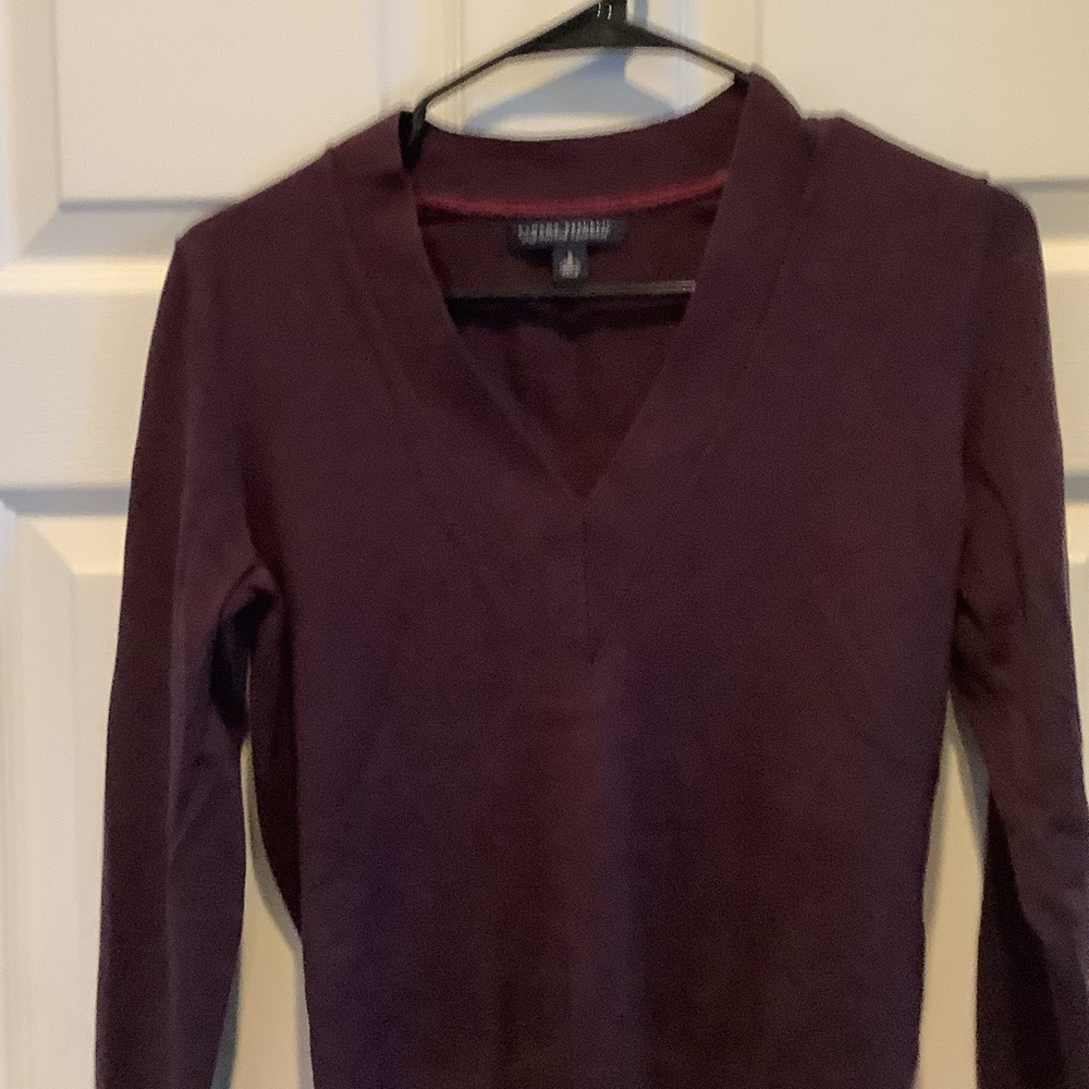 Banana Republic‎ Deep Purple V-Neck Sweater